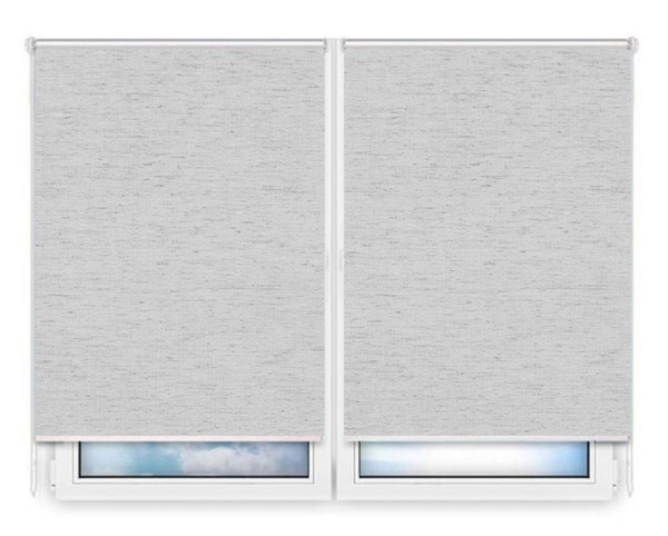 Рулонные шторы Мини Респект-БО-лен-серый цена. Купить в «Мастерская Жалюзи»